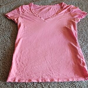 Pink V-Neck Women's Top